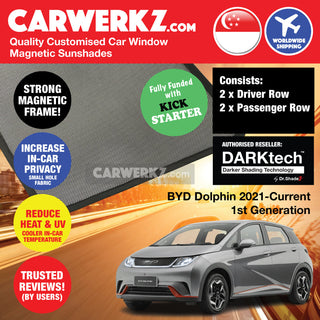 Dr Shadez DARKtech BYD Dolphin 2021-Current China Electric Hatchback Customised Window Magnetic Sunshades