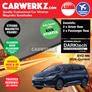 Dr Shadez DARKtech BYD E6/M6 2021-Current 2nd Generation China Electric Stationwagon Customised Window Magnetic Sunshades - CarWerkz.com