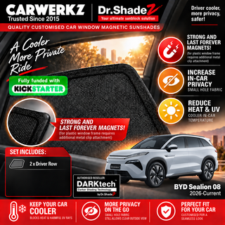 Dr Shadez DARKtech BYD Sealion 08 2026-Current Customised China Electric SUV Window Magnetic Sunshades