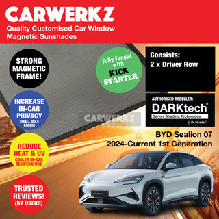 Dr Shadez DARKtech BYD Sealion 07 2024-Current Customised Car Window Magnetic Sunshades