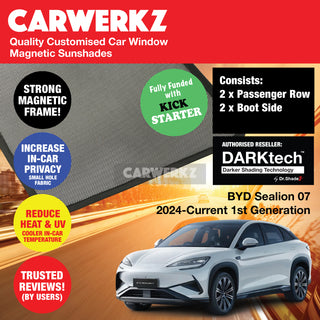 Dr Shadez DARKtech BYD Sealion 07 2024-Current Customised Car Window Magnetic Sunshades - CarWerkz.com