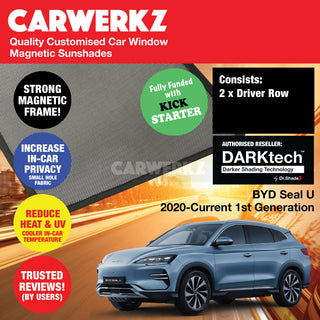 Dr Shadez DARKtech BYD Seal U Sealion 6 Song Plus 2020-Current 1st Generation China EV Customised Car Window Magnetic Sunshades