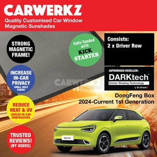 Dr Shadez DARKtech DongFeng Box 2024-Current 1st Generation China EV Customised Car Window Magnetic Sunshades