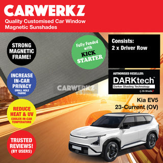 Dr Shadez DARKtech Kia EV5 2023-Current (OV) Korea SUV Customised Magnetic Sunshades