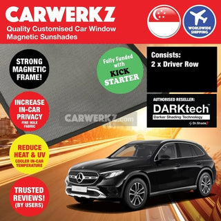 Dr Shadez DARKtech Mercedes Benz GLC Class 2021-Current 2nd Generation (X254) Germany SUV Customised Window Magnetic Sunshades