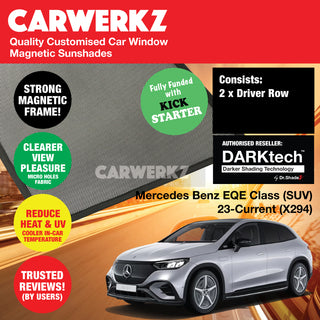 Dr Shadez DARKtech Mercedes Benz EQE Class SUV 2023-Current 1st Generation (X294) Germany Electric SUV Customised Car Window Magnetic Sunshades