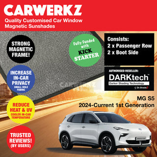Dr Shadez DARKtech MG S5 2024-Current 1st Generation China Electric SUV Customised Car Window Magnetic Sunshades - CarWerkz.com