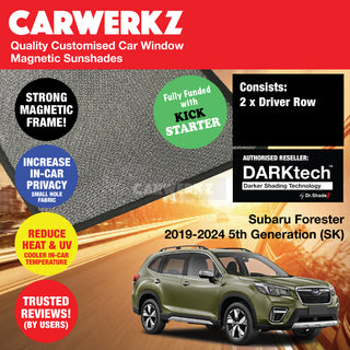 Dr Shadez DARKtech Subaru Forester 2018-2024 5th Generation (SK) Japan SUV Customised Window Magnetic Sunshades - CarWerkz.com