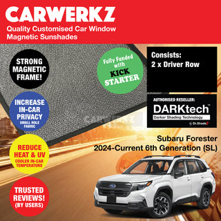 Dr Shadez DARKtech Subaru Forester 2024-Current 6th Generation (SL) Japan SUV Customised Window Magnetic Sunshades