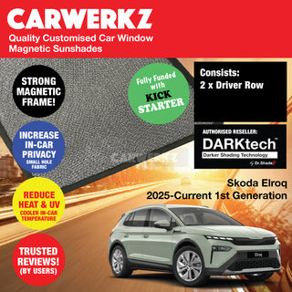 Dr Shadez DARKtech Skoda Elroq 2025-Current 1st Generation Czech Republic Crossover SUV Customised Window Magnetic Sunshades - CarWerkz.com
