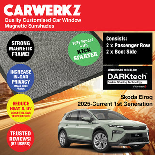 Dr Shadez DARKtech Skoda Elroq 2025-Current 1st Generation Czech Republic Crossover SUV Customised Window Magnetic Sunshades - CarWerkz.com