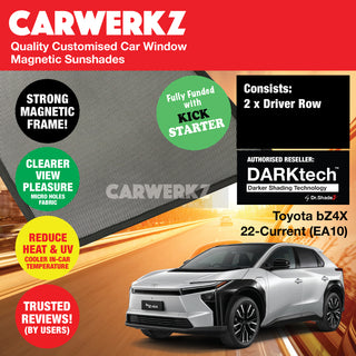 Dr Shadez DARKtech Toyota bZ4X 2022-Current 1st Generation (EA10) Japan SUV Customised Car Window Magnetic Sunshades