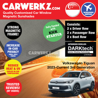 PRE-ORDER: Dr Shadez DARKtech Volkswagen Tiguan 2023-Current 3rd Generation Customised Car Window Magnetic Sunshades (ETA: Nov 2024)