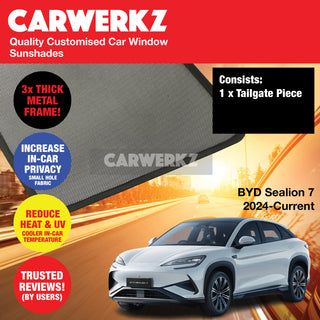 Dr Shadez DARKtech BYD Sealion 07 2024-Current Customised Car Window Magnetic Sunshades - CarWerkz.com