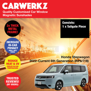 Customised Window Magnetic Sunshades for Honda Stepwgn Stepwagon Spada 2022-Current 6th Generation (RP6/7/8) Japan MPV - CarWerkz.com