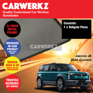 Dr Shadez DARKtech Jaecoo J6 2024-Current 1st Generation China EV Customised Car Window Magnetic Sunshades - CarWerkz.com