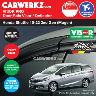 VISOR PRO Honda Shuttle 2015-2022 2nd Generation (GK) Door Window Visor (Mugen Style) - CarWerkz.com