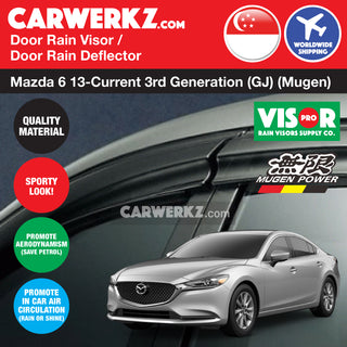 VISOR PRO Mazda 6 Sedan 2013-Current 3rd Generation Door Window Visor (Mugen Style) - CarWerkz.com