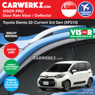 VISOR PRO Toyota Sienta 2022-Current 3rd Generation (XP210) Door Window Visors