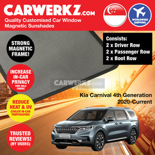 Kia Carnival 2020-Current 4th Generation (KA4) Korea MPV Customised Window Magnetic Sunshades