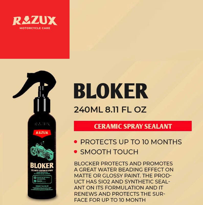 Razux Motocycle Care Bloker Spray Sealant 240ml