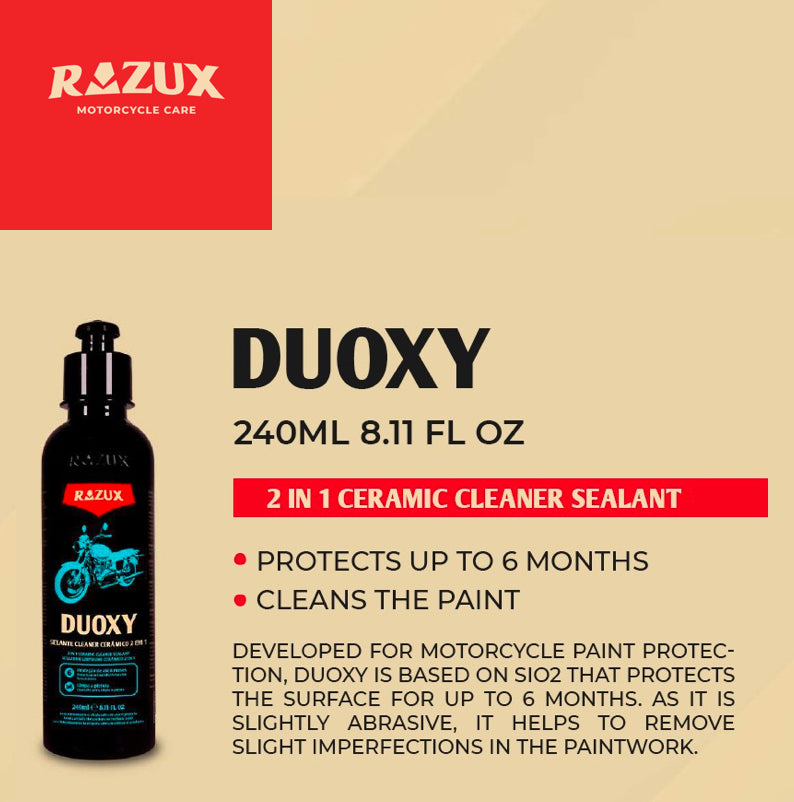 Razux Motorcycle Care Duoxy 2 in 1 Ceramic Sealant 240ml
