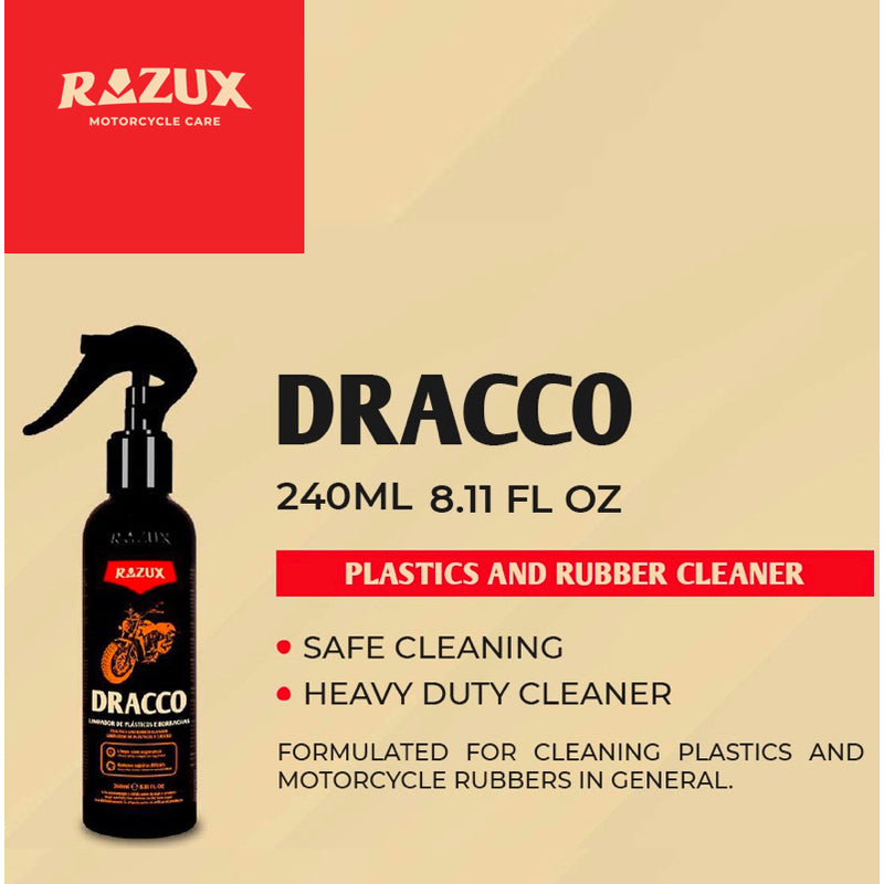 Razux Motorcycle Care Dracco Plastic and Rubber Cleaner 240ml