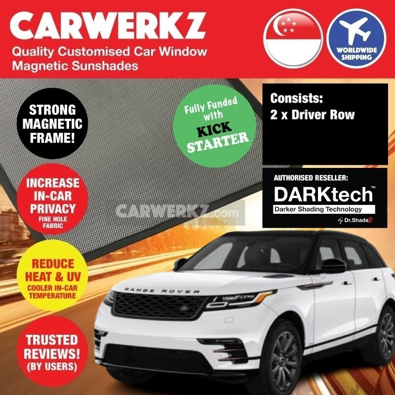 DARKtech Land Rover Range Rover Velar  2017-2023 (L560) Customised Car Window Magnetic Sunshades 2 Pieces (Driver)