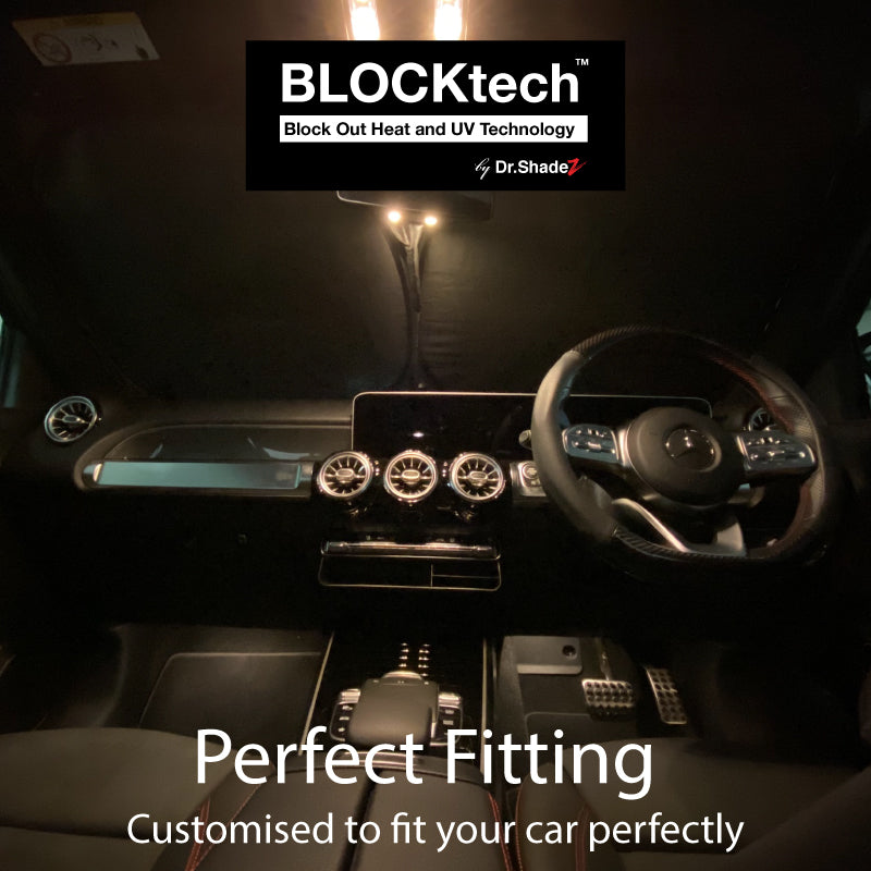 BLOCKtech Premium Front Windscreen Foldable Sunshade for Mercedes Benz E Class Sedan 2017-Current 5th Generation (W213)