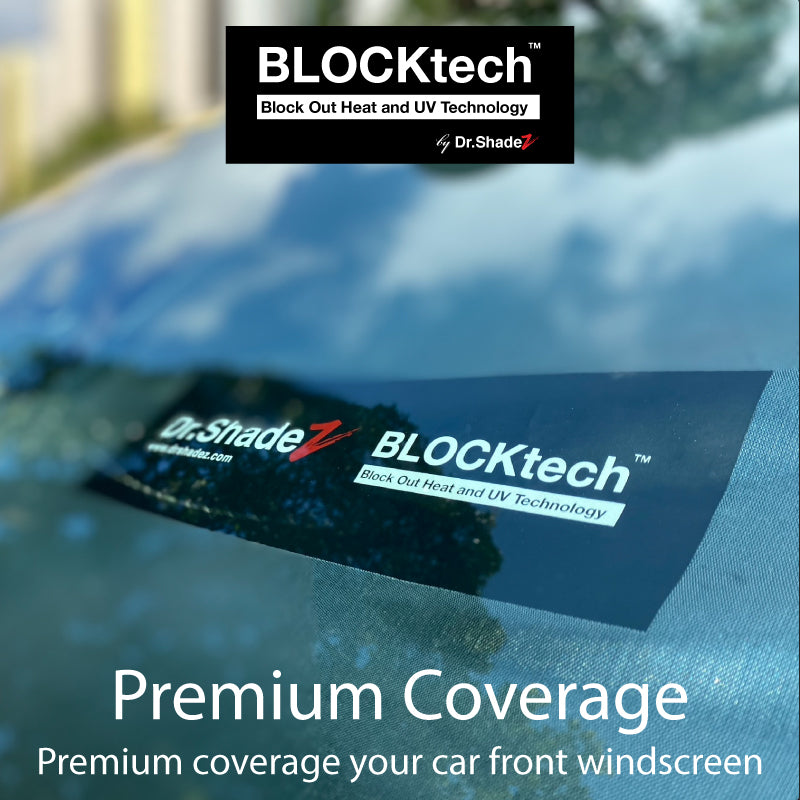 BLOCKtech Premium Front Windscreen Foldable Sunshade for Audi Q3 SUV Sportback 2019-Current 2nd Generation (F3) - carwerkz