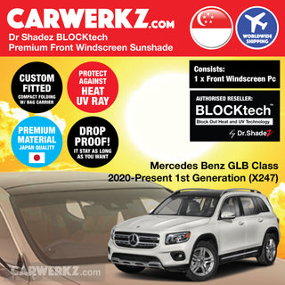 Dr Shadez BLOCKtech Premium Front Windscreen Foldable Sunshade for Mercedes Benz GLB Class 2019-Current 1st Generation (X247)