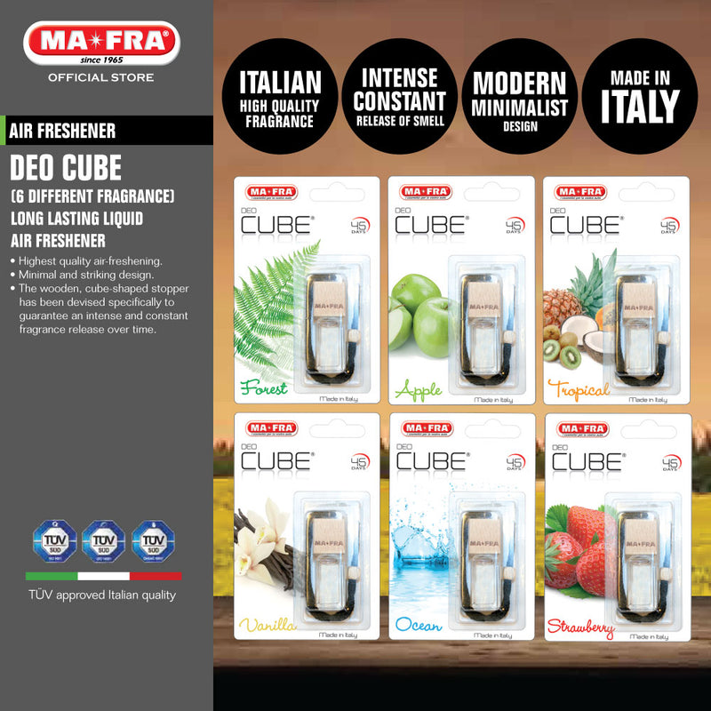 Mafra DEO Cube Car Air Freshener Fragrance (6 Different flavours)(Long lasting Air Freshener for car and small room) - carwerkz singapore sg