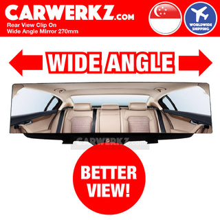 Carwerkz Rear View Clip On Wide Angle Mirror 270mm