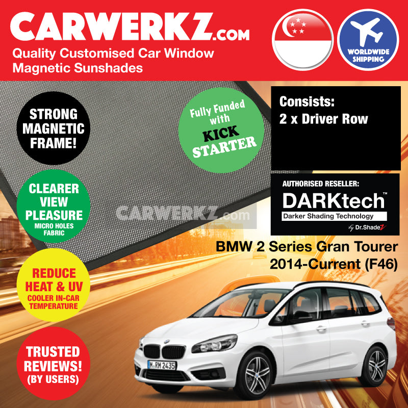 DARKtech BMW 2 Series Gran Tourer 2014-Current (F46) Customised Japan Car Window Magnetic Sunshades