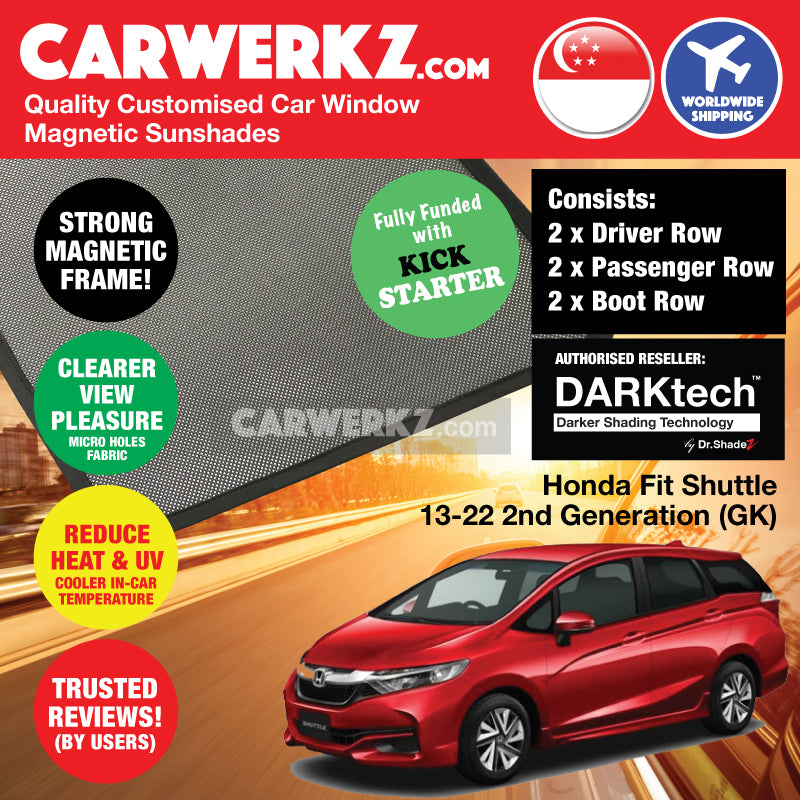 DARKtech Honda Shuttle 2015-2020 2nd Generation Japan Stationwagon Customised Car Window Magnetic Sunshades - carwerkz singapore sg