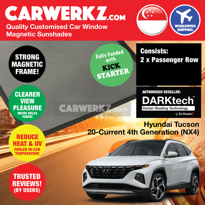 DARKtech Hyundai Tucson 2020-Current 4th Generation (NX4) South Korea SUV Customised Magnetic Sunshades - carwerkz sg singapore