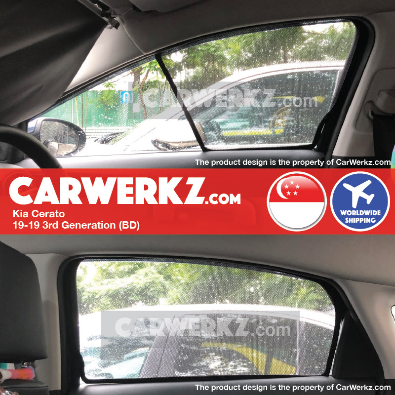 Kia Cerato Forte 2019-2020 3rd Generation (BD) Korea Sedan Customised Car Window Magnetic Sunshades - CarWerkz