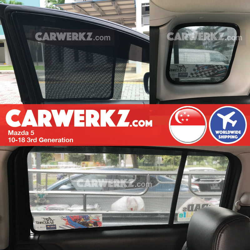 Mazda 5 Premacy 2010-2018 3rd Generation Japan Compact MPV Customised Car Window Magnetic Sunshades - CarWerkz