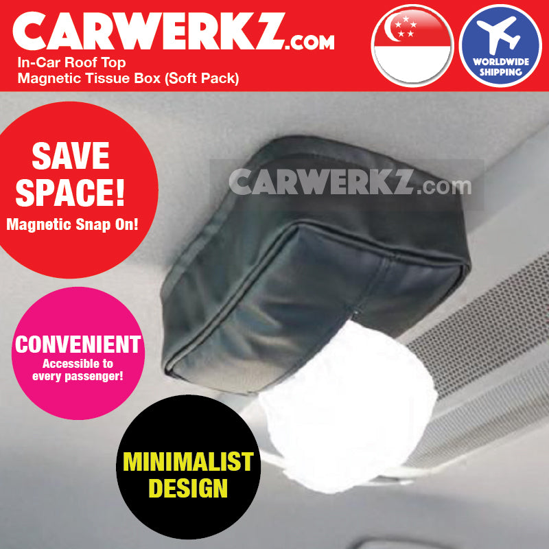 In Car Roof Top Space Saving Magnetic Tissue Holder - CarWerkz