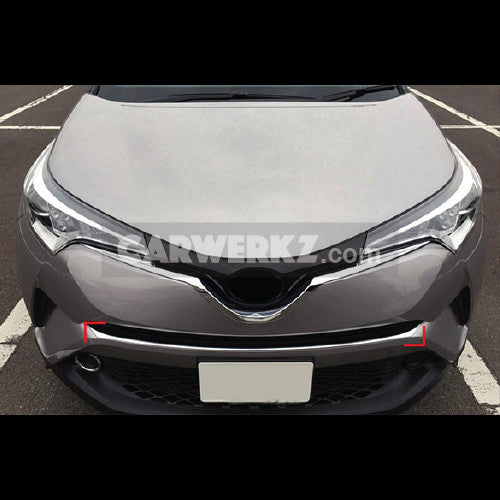 Toyota C-HR 2016-2017 Front Bottom Grill Grid Cover Trim ABS 1pc Chrome - CarWerkz