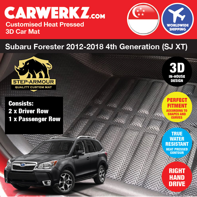 STEP ARMOUR™ Subaru Forester 2012-2018 4th Generation (SJ XT) Japan Subcompact Crossover SUV Customised 3D Car Mat