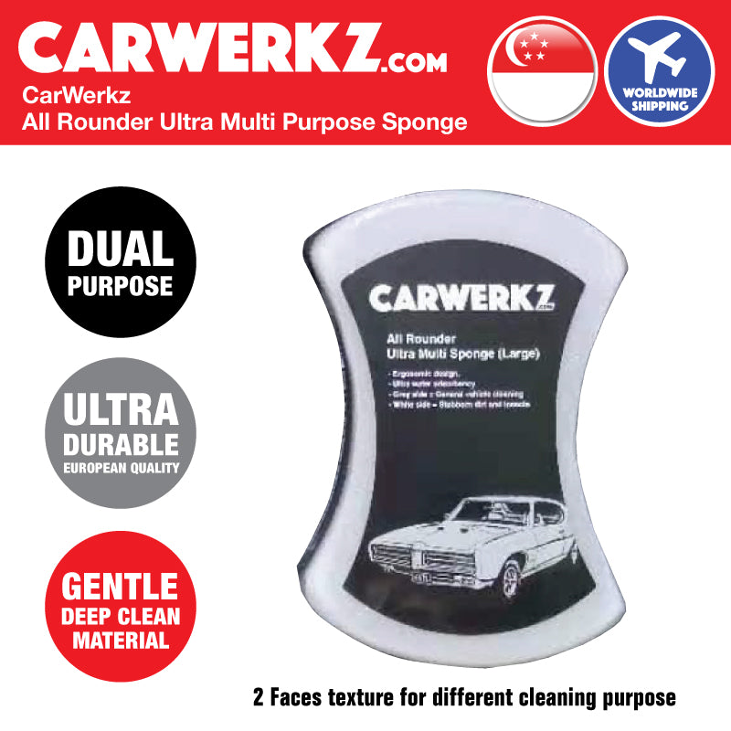 CarWerkz All Rounder Ultra Multi Purpose Sponge (2 sided ultra water adsorbing car wash sponge)