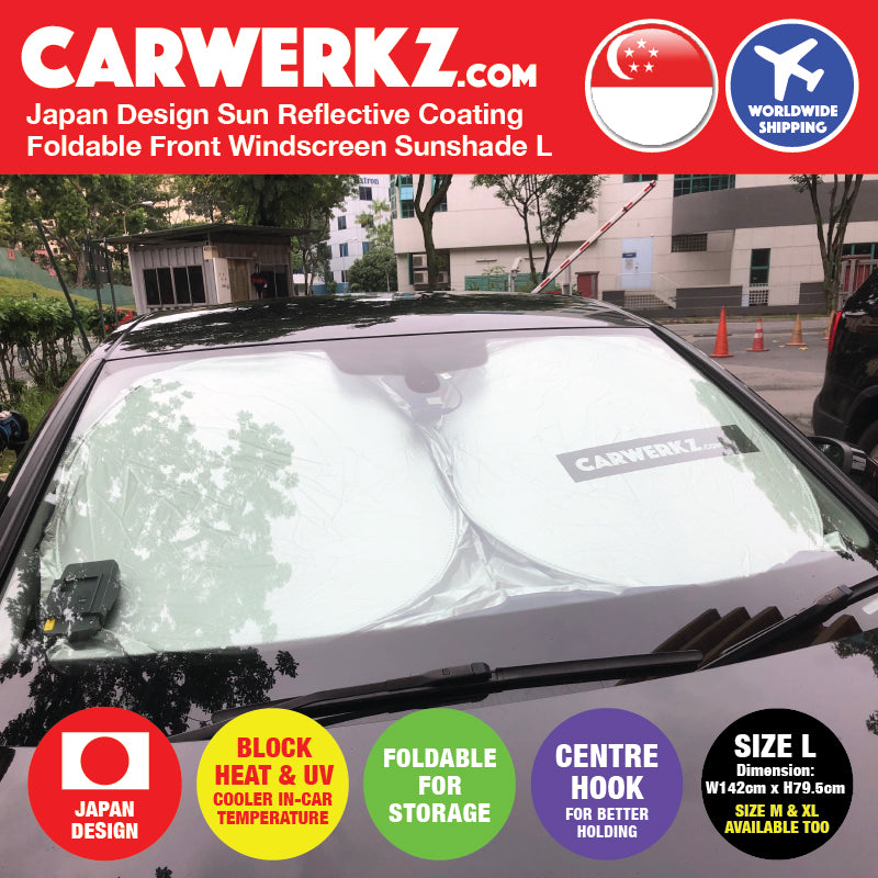 CarWerkz Sun Reflective Coating Lightweight Foldable Front Windscreen Sunshade