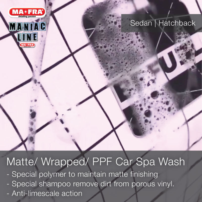 Maniac Line Exterior Car Spa Wash Mobile Grooming Matte Wrapped PPF Car Wash Sedan Hatchback - Mafra Singapore Official