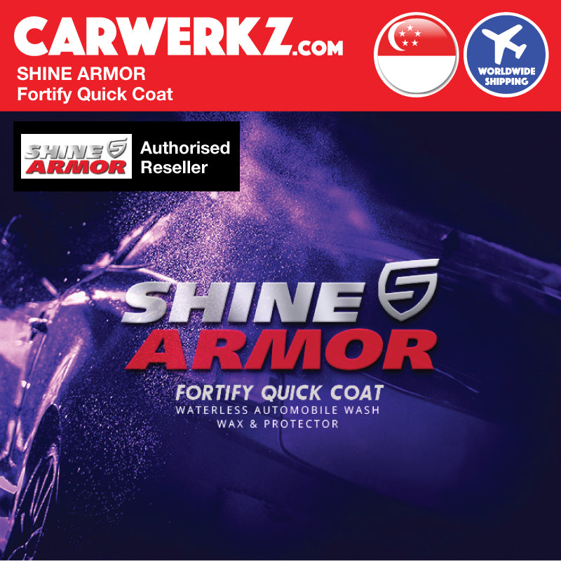 Shine Armor Fortify Quick Coat Made in USA Waterless Automobile Wash Wax and Protector - CarWerkz Official Store Authorised Reseller Distributor
