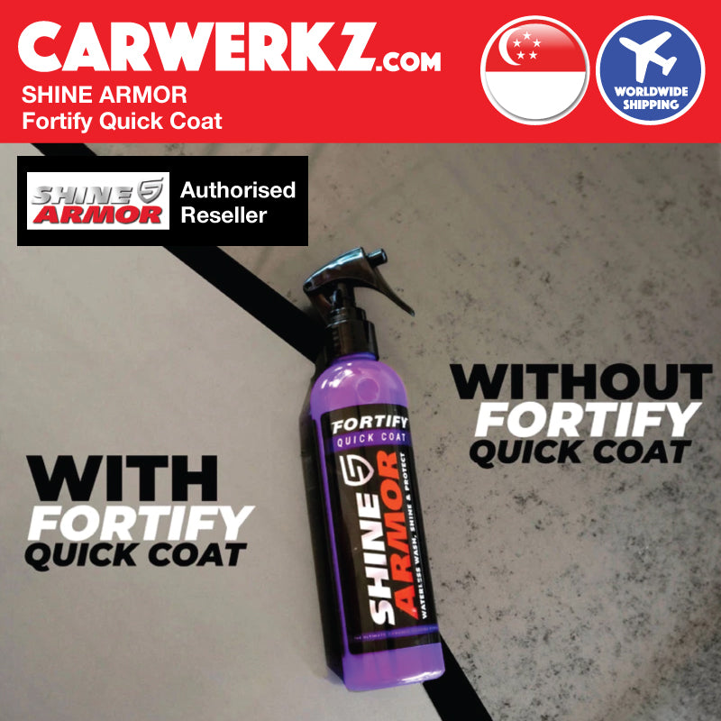 Shine Armor Fortify Quick Coat Made in USA With without quick coat before and after - CarWerkz Official Store Authorised Reseller Distributor
