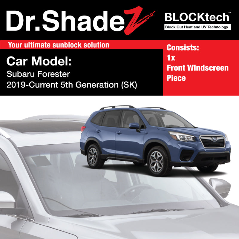 BLOCKtech Premium Front Windscreen Foldable Sunshade for Subaru Forester 2019-Current 5th Generation (SK)