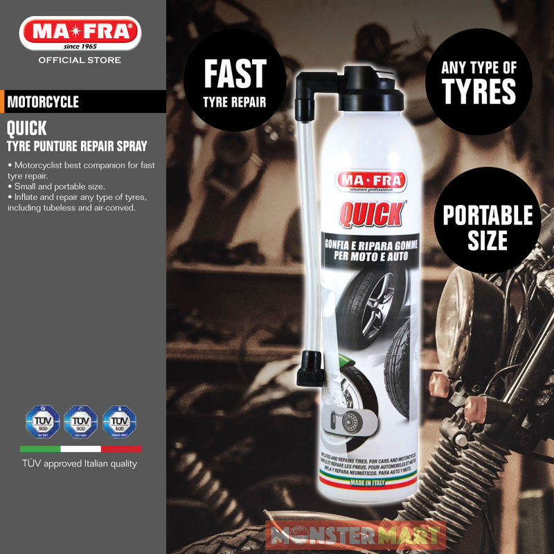Mafra Quick Spray 300ml (Motorcycle Puntured Tyre quick repair)
