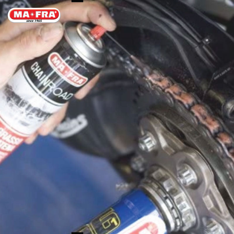 Mafra Chainroad 250ml (Highly Adhesive Super Lubricant Spray Grease for Motorcycle and Bicycle)