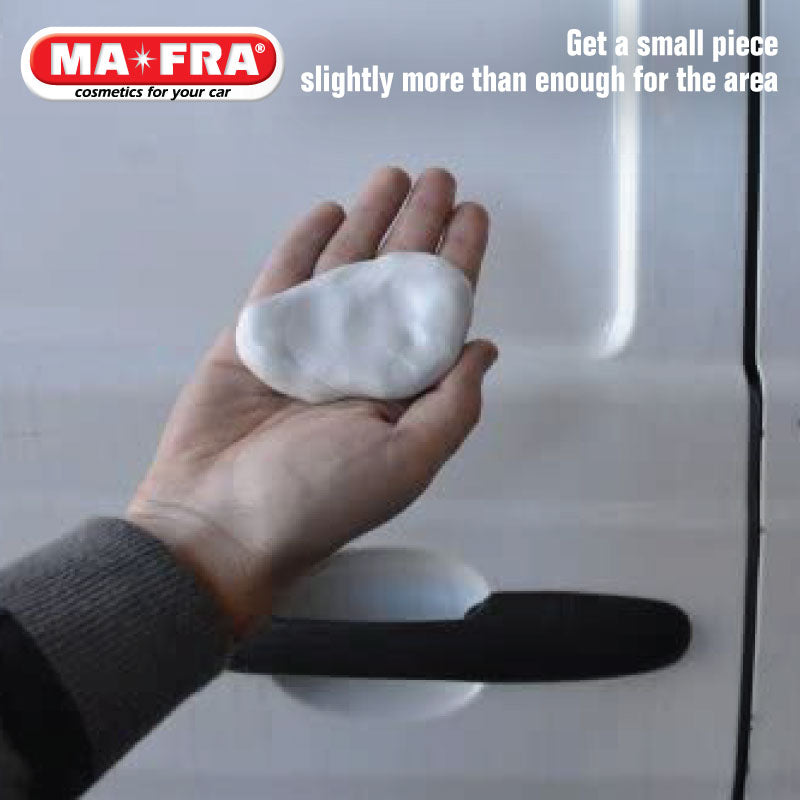 Mafra Clay Bar Grey 200gm (Light Colour Car)(Removes contaminants and smoothen car surface paintwork with silk effect) - carwerkz singapore sg instruction